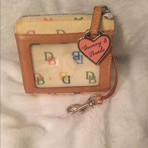 Dooney & Bourke Logo Pendant Change Purse Wallet
